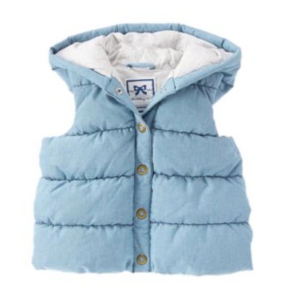 Gymboree Other - Gymboree Soft Blue Puffy Hooded Vest 18-24M